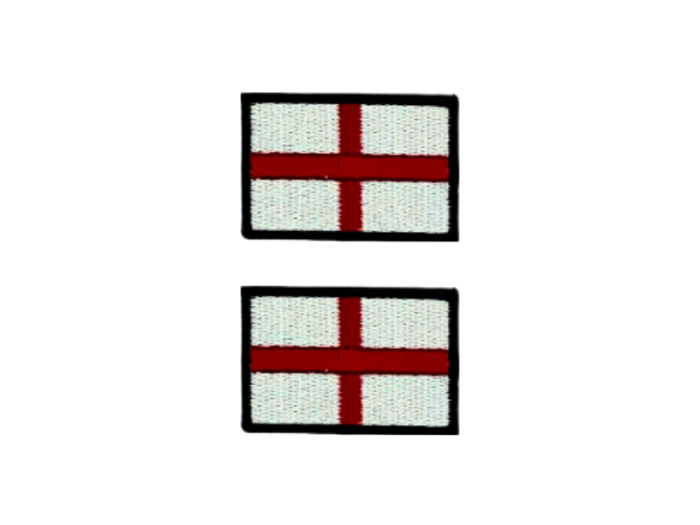 England Flag Med Sort Kant 2 stk. pak 4,5x3cm - Patch Mærke