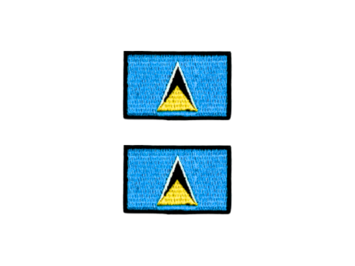 Saint Lucida Flag Med Sort Kant 2 stk. pak 4,5x3cm - Patch Mærke