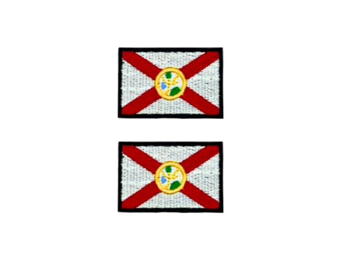 Florida USA State Med Sort Kant 2 stk. pak 4,5x3cm - Patch Mærke