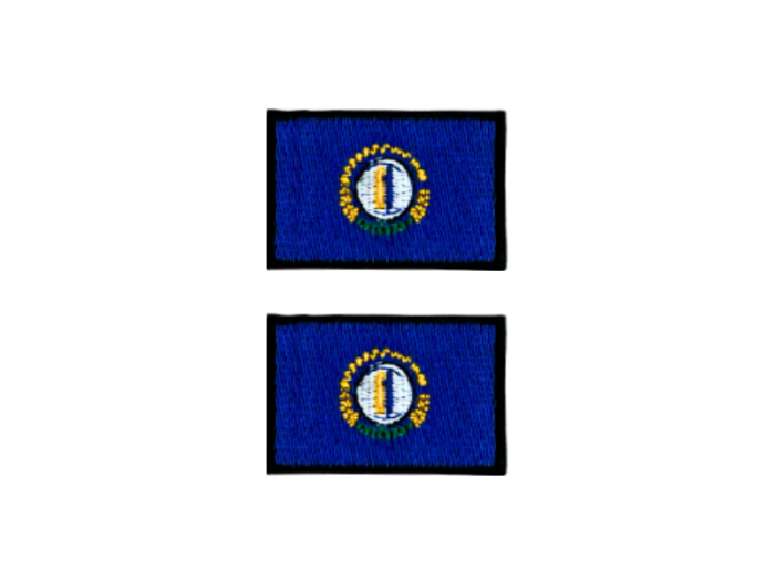 Kentucky USA State Med Sort Kant 2 stk. pak 4,5x3cm - Patch Mærke