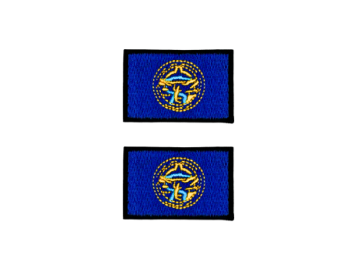 Montana USA State Med Sort Kant 2 stk. pak 4,5x3cm - Patch Mærke