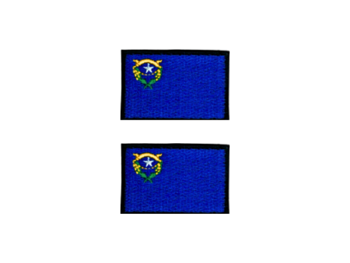 Nevada USA State Med Sort Kant 2 stk. pak 4,5x3cm - Patch Mærke