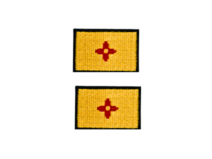 New Mexico USA State Med Sort Kant 2 stk. pak 4,5x3cm - Patch Mærke