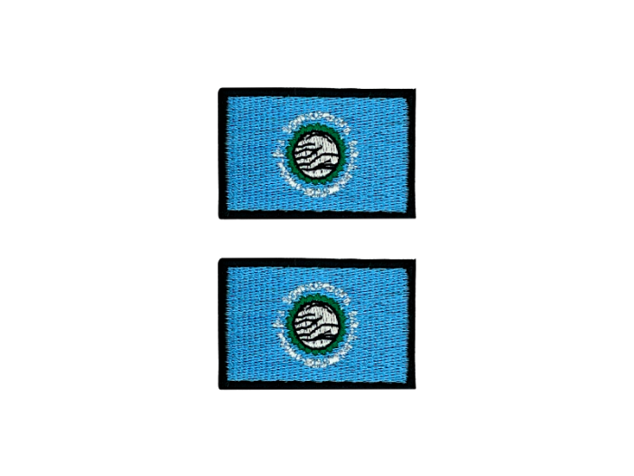 South Dakota USA State Med Sort Kant 4,5x3cm 2 stk. Pak – Patch Mærke