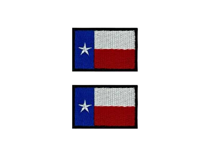 Texas USA State Med Sort Kant 4,5x3cm 2 stk. Pak – Patch Mærke