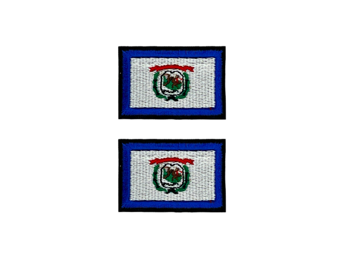 West Verginia USA State Med Sort Kant 4,5x3cm 2 stk. Pak – Patch Mærke