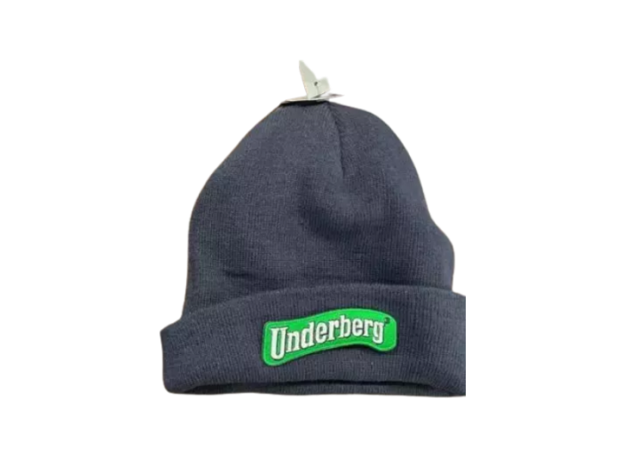 3M Beanie Strikhue Med Ombuk Med Patch - Marine Blå - Billede 2
