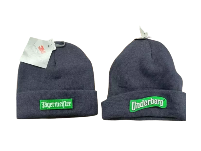 3M Beanie Strikhue Med Ombuk Med Patch - Marine Blå