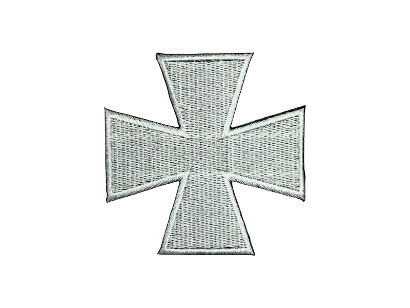 Malteserkors 7x7cm - Patch Mærke - Billede 3