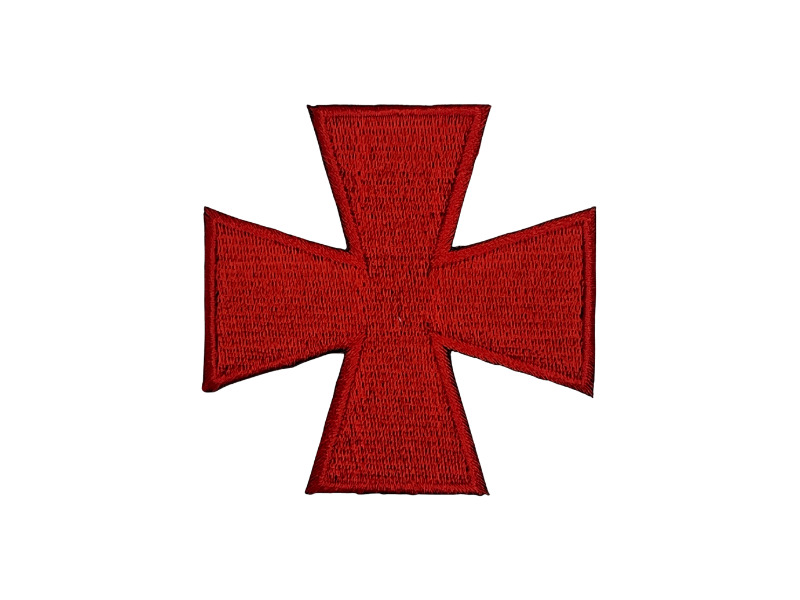 Malteserkors 7x7cm - Patch Mærke - Billede 2